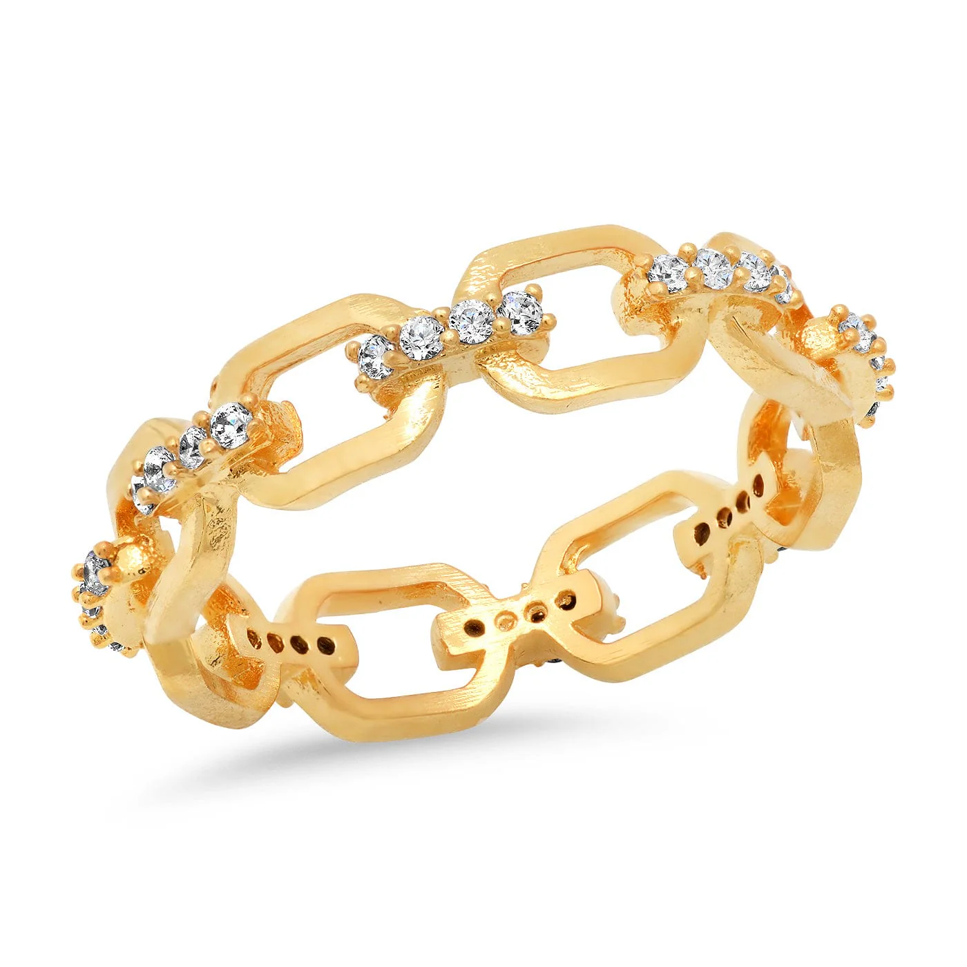 Golden Link CZ Ring