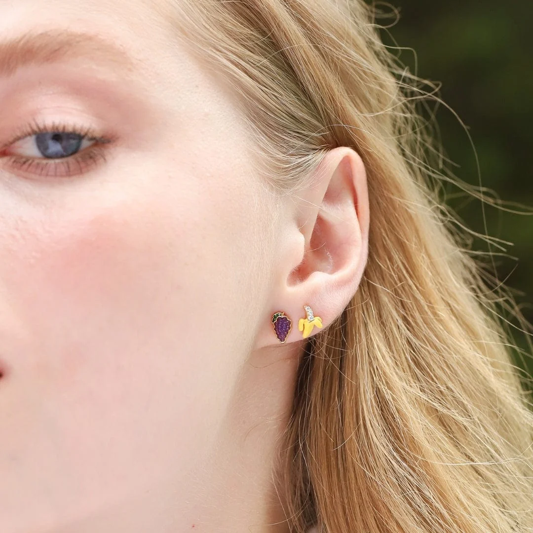 Grape Cluster Stud Earrings - Image 2