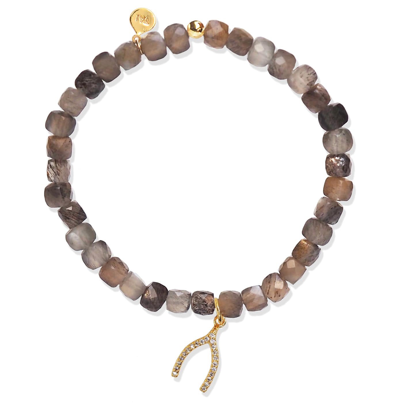 Handmade Beaded Stretch Bracelet with Charm Accent - Image 5