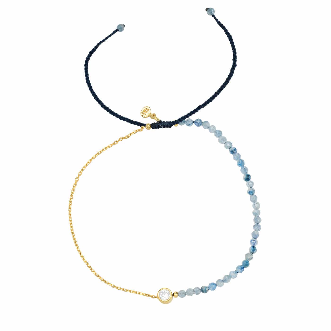 Handmade Gemstone Beaded Bracelet with CZ Charm - Image 4
