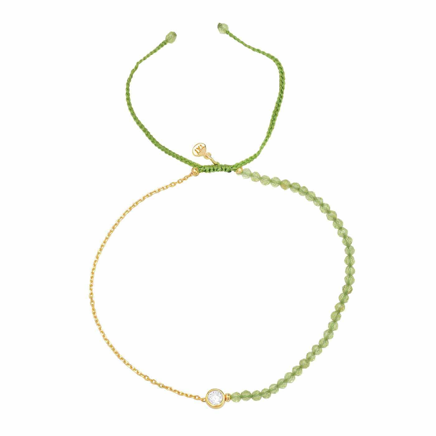 Handmade Gemstone Beaded Bracelet with CZ Charm - Image 5