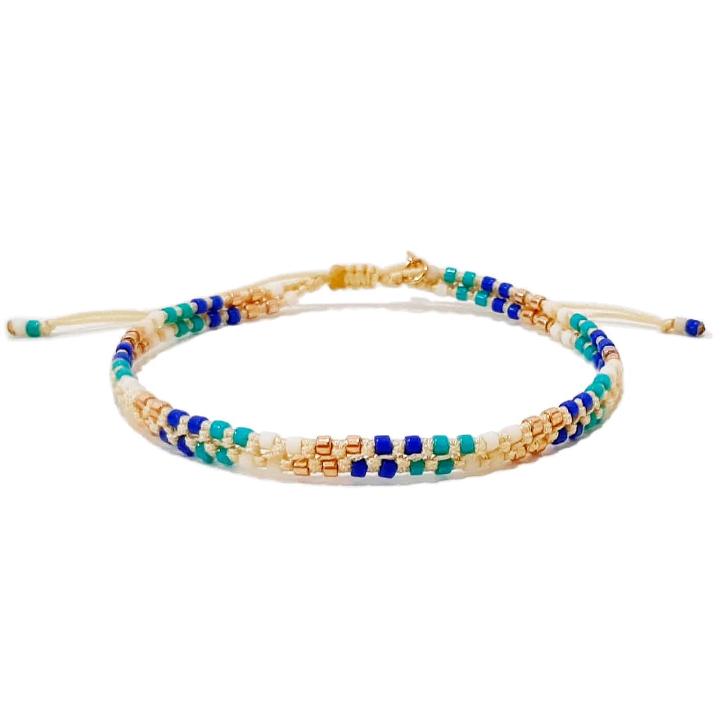 Handmade Double Row Beaded Bracelet - Image 2