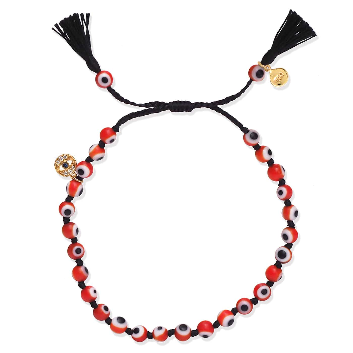 Handmade Evil Eye Beaded Bracelet - Image 2