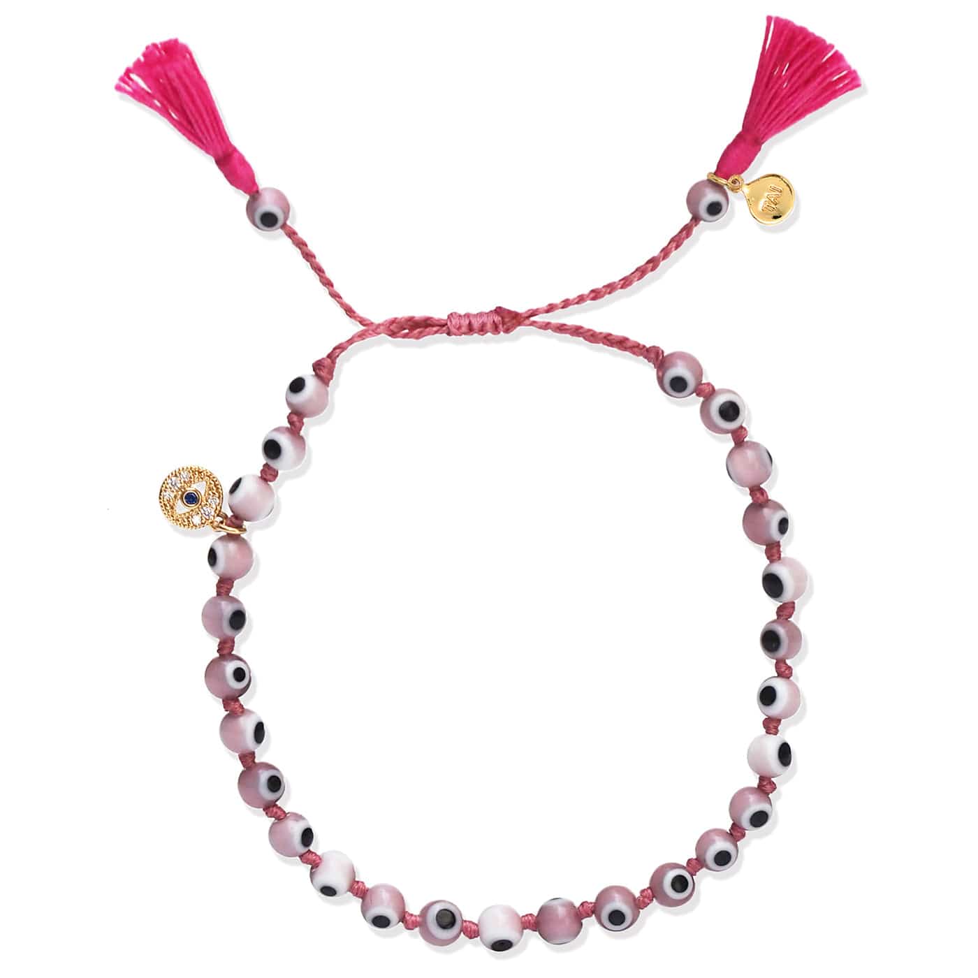 Handmade Evil Eye Beaded Bracelet - Image 3