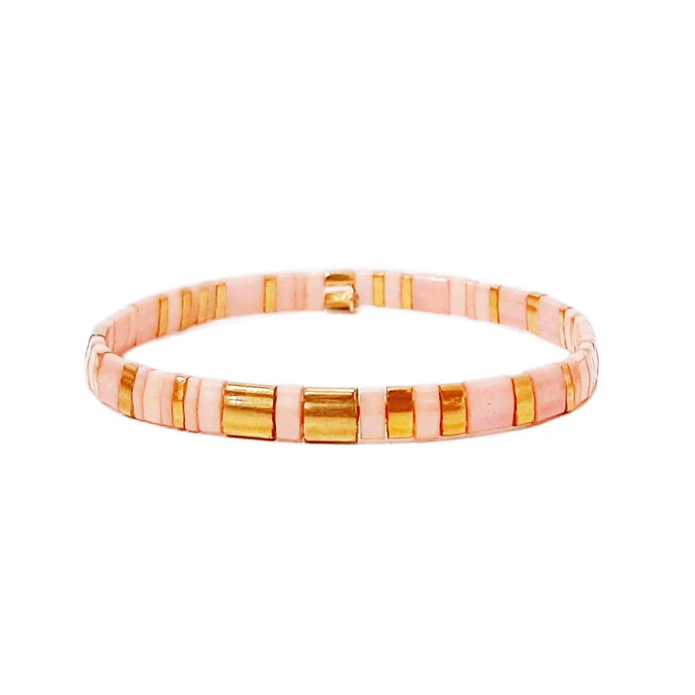 Handmade Multi-Colored Tila Stretch Bracelets - Image 2