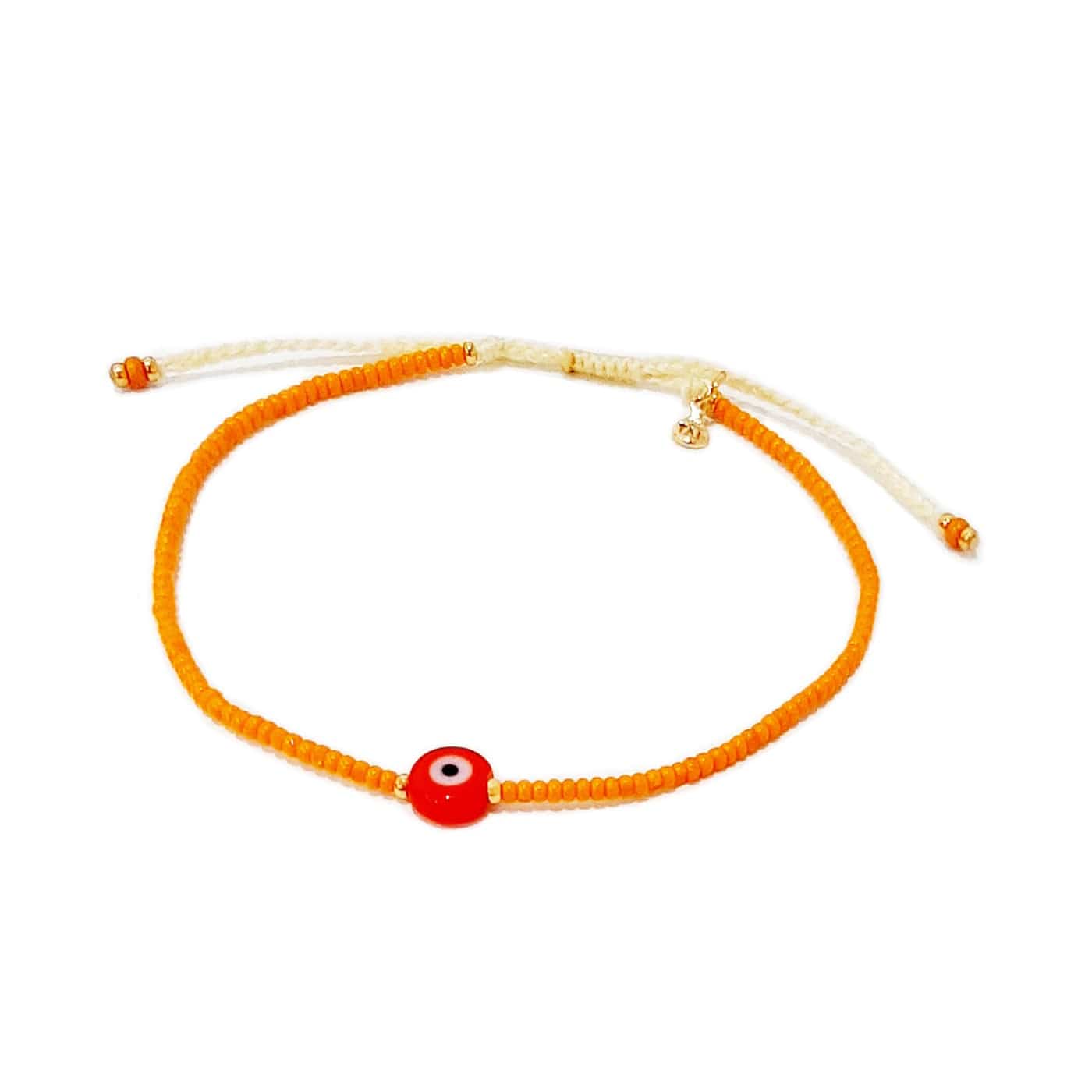 Handmade Seed Bead Evil Eye Bracelet - Image 4