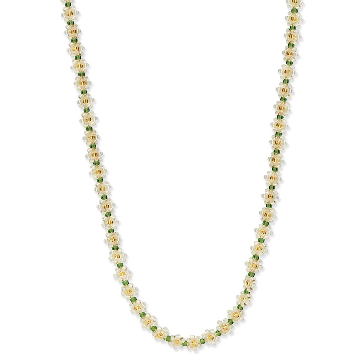 Handmade Seed Bead Floral Necklace - Image 7
