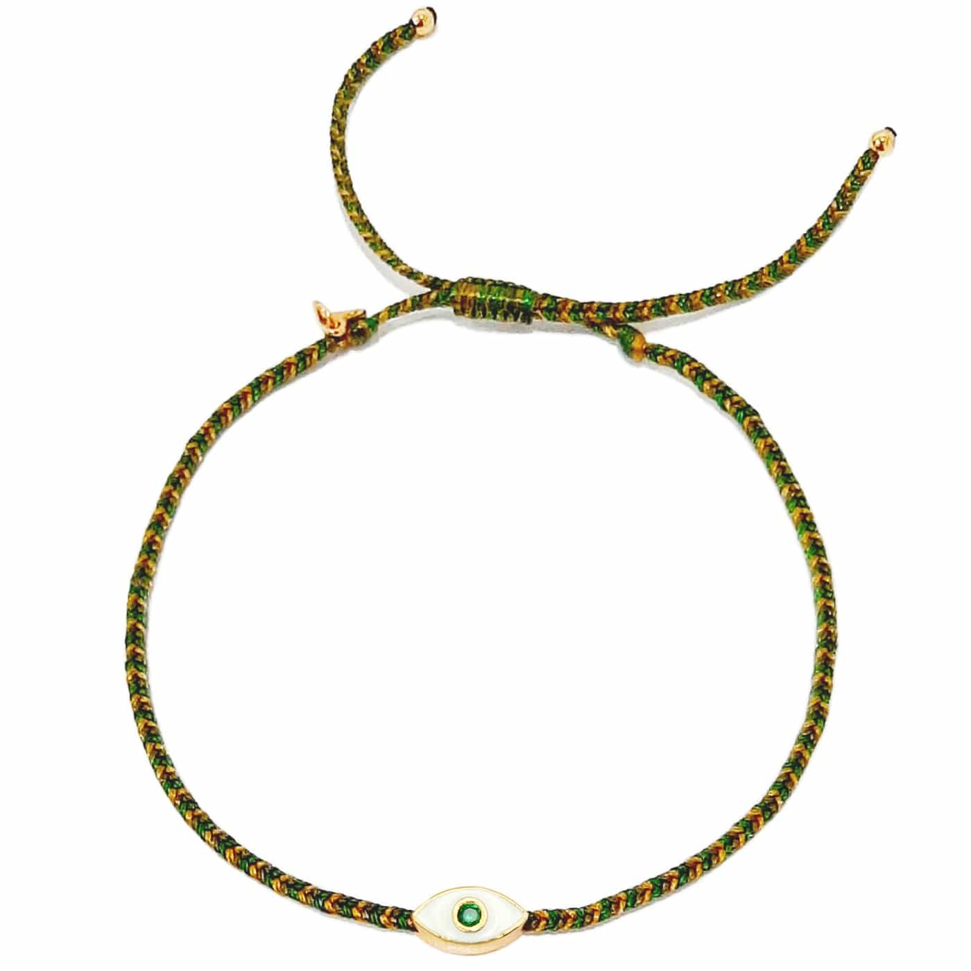 Enamel Charm Woven Bracelet