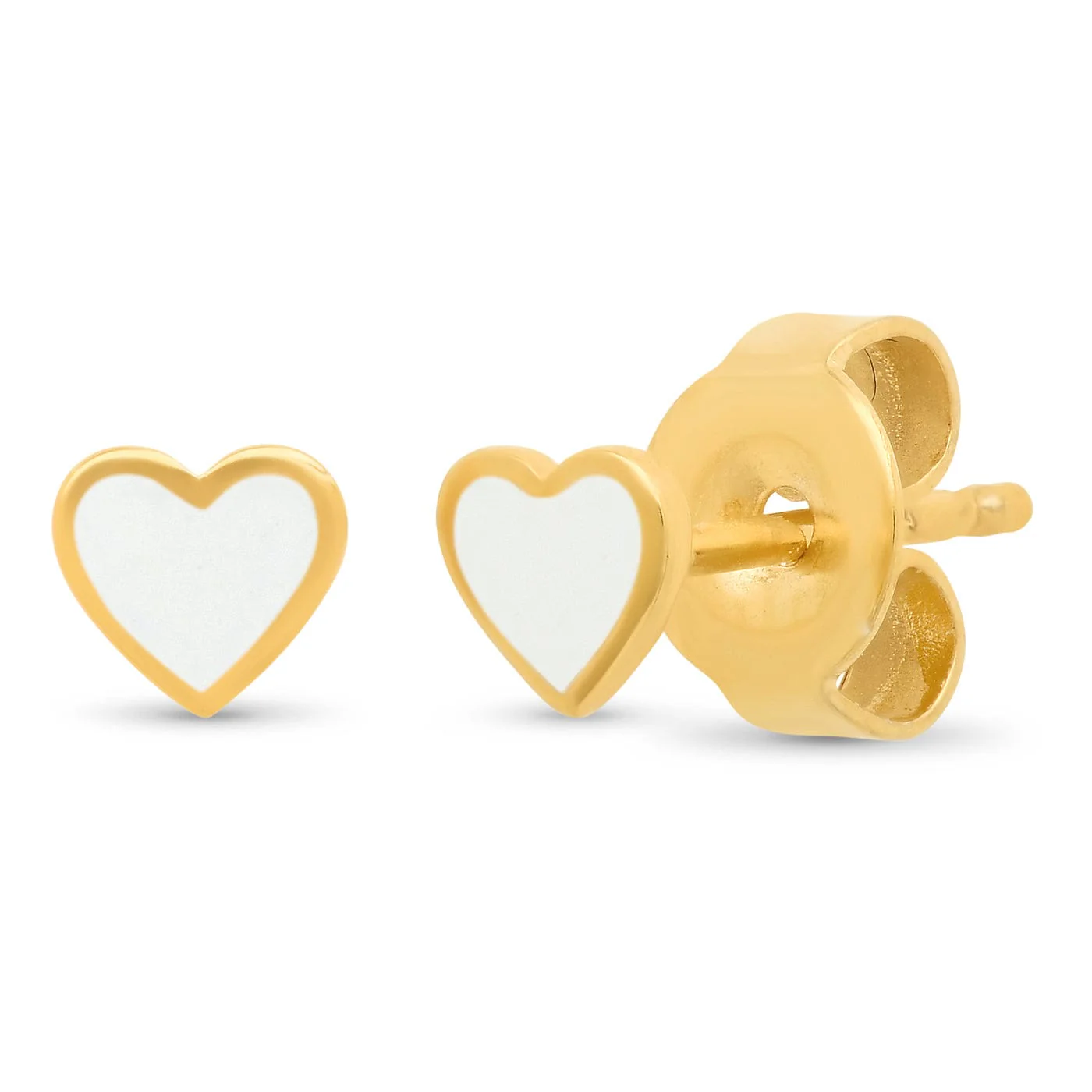 Heart Stud with Enamel - Image 2
