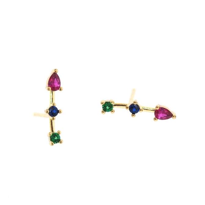 Jewel Tone Cz Station Crawlers