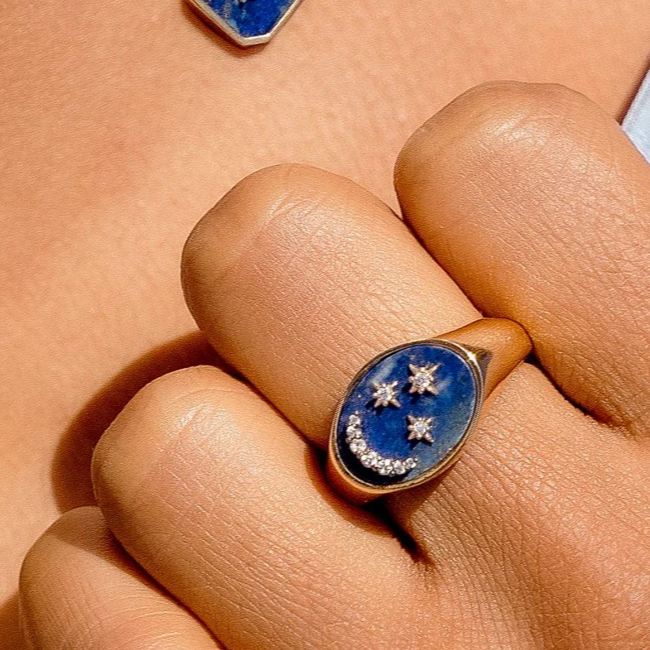 Lapis Star And Moon Signet - Image 2