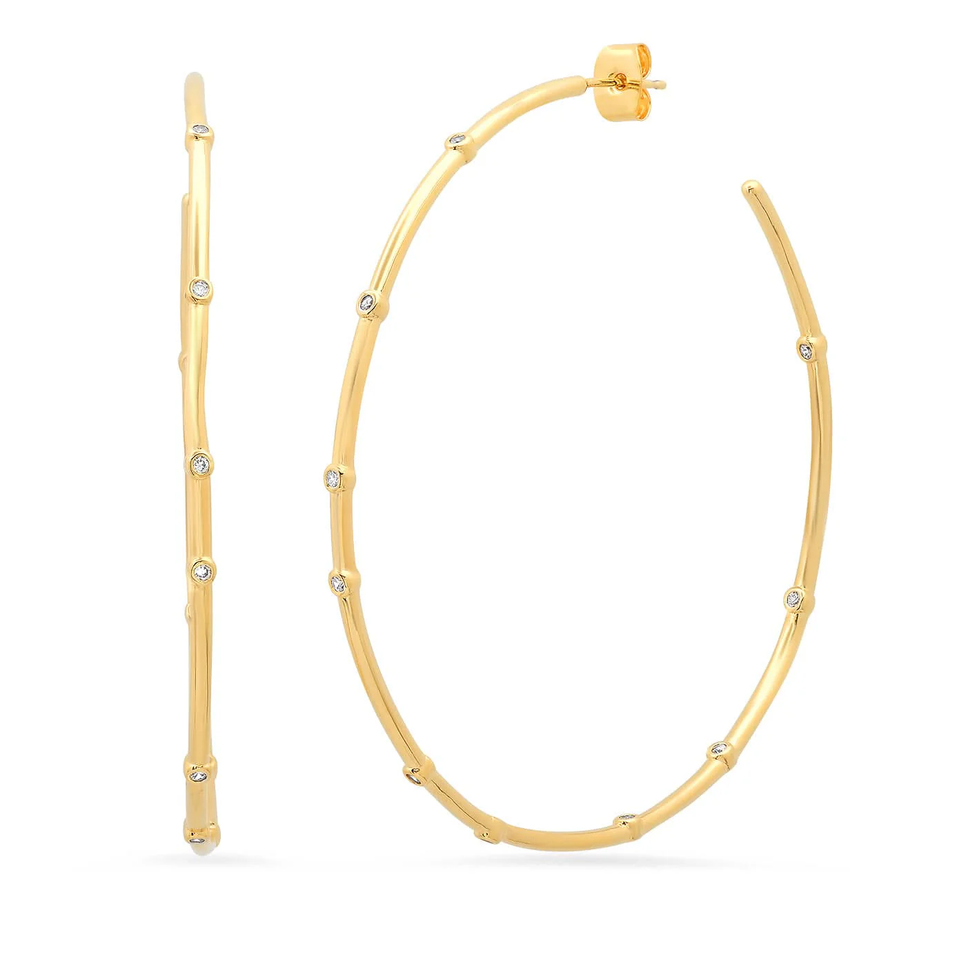 Rainbow Sparkle Hoop Earrings - Image 2