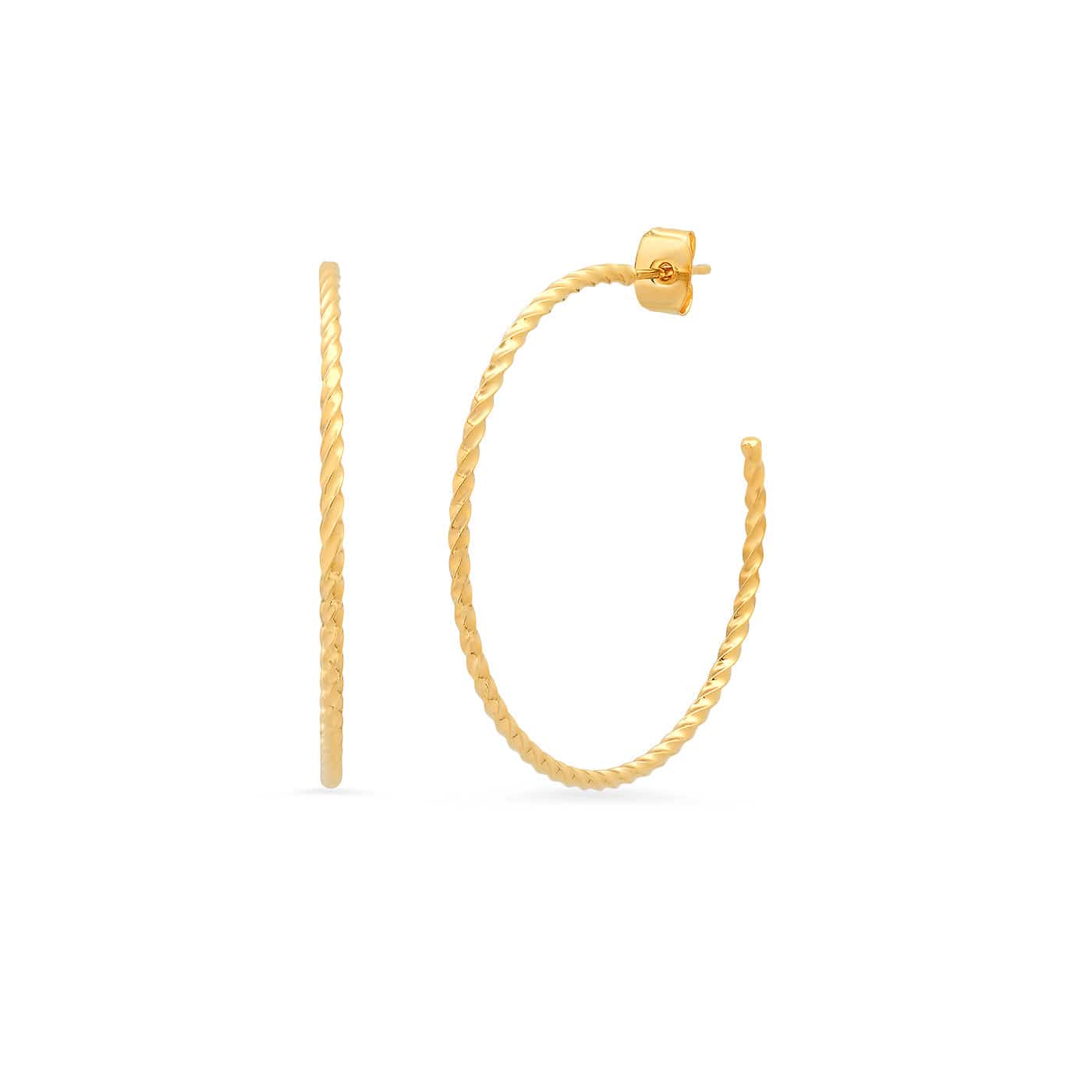 Large Open Twist Hoops