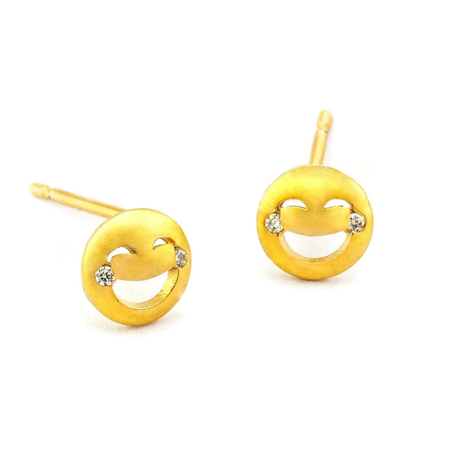 Laugh Until You Cry Emoji Studs
