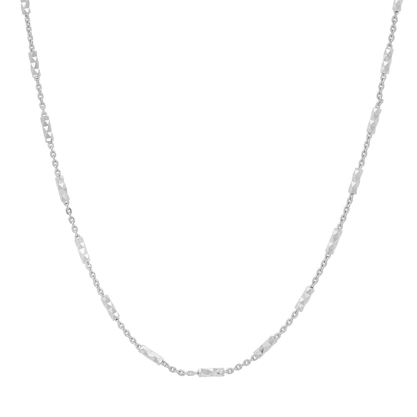 Diamond-Cut Link Bar Necklace - Image 2
