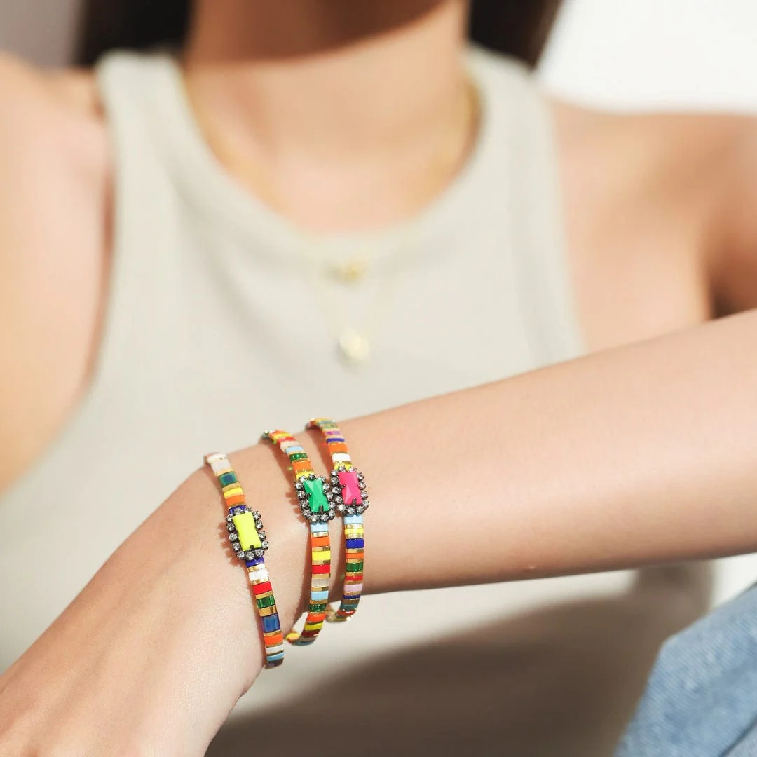 Matte Jewel Tila Bracelet - Image 2