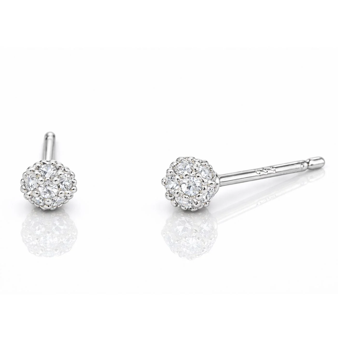 Mini Pave Ball Post Earrings - Image 3