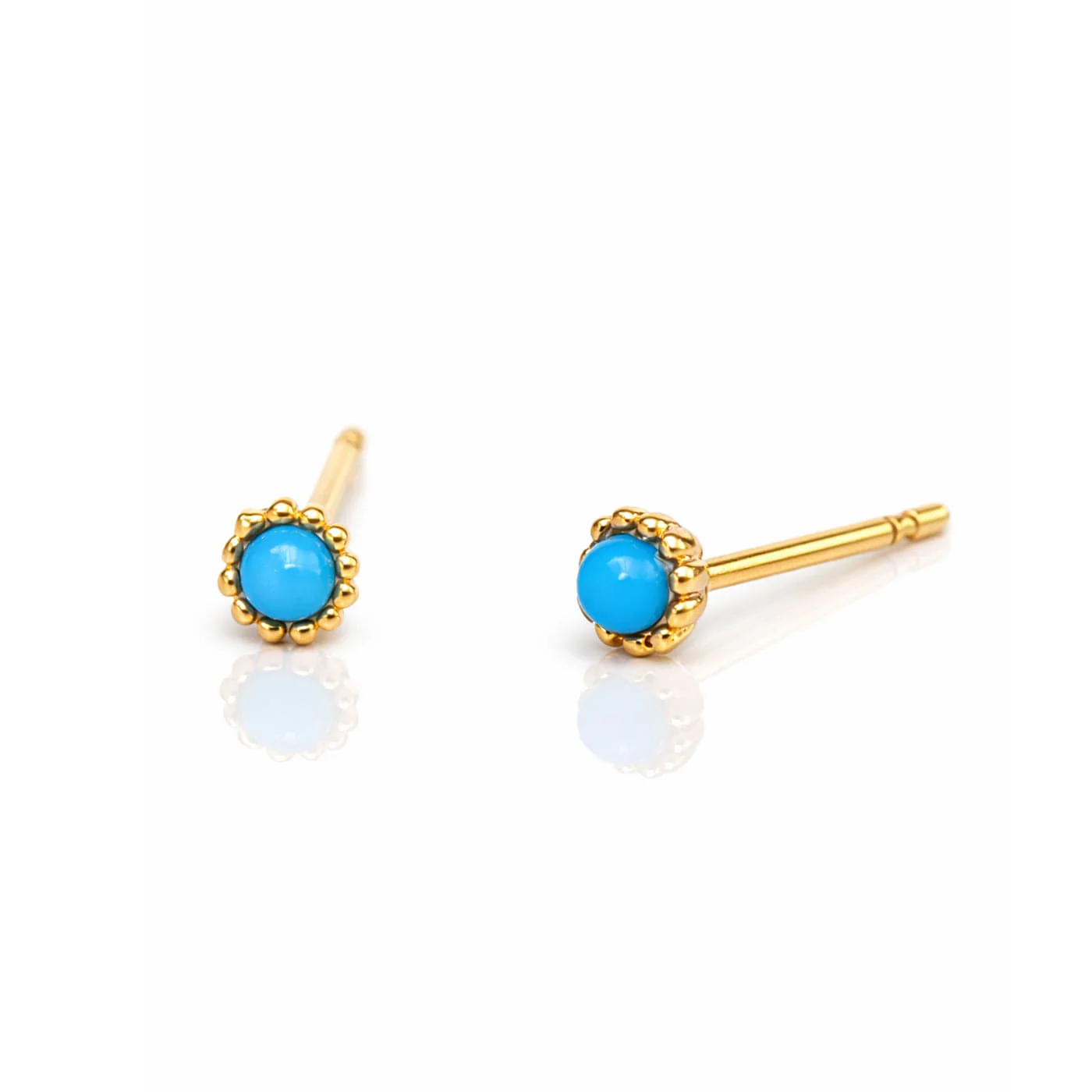 Mini Gold Trim Post Earring - Image 3
