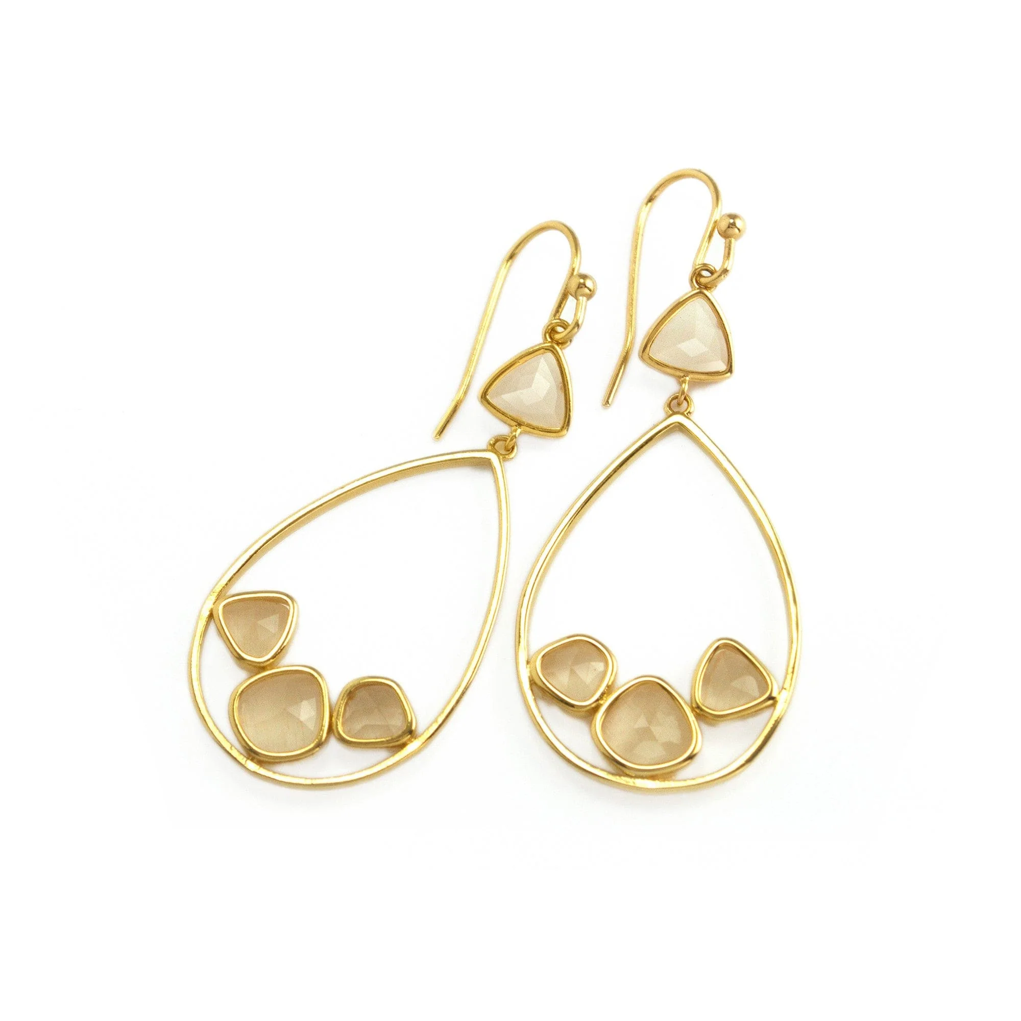 Neutral Double Drop Earrings