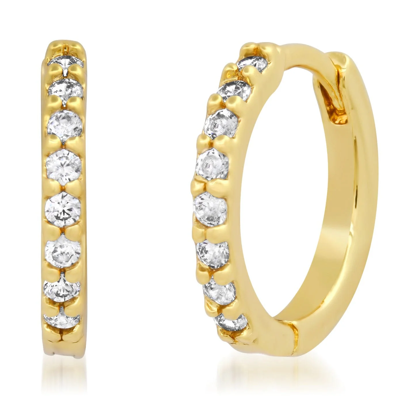 Ombre Pave CZ Huggie - Image 3