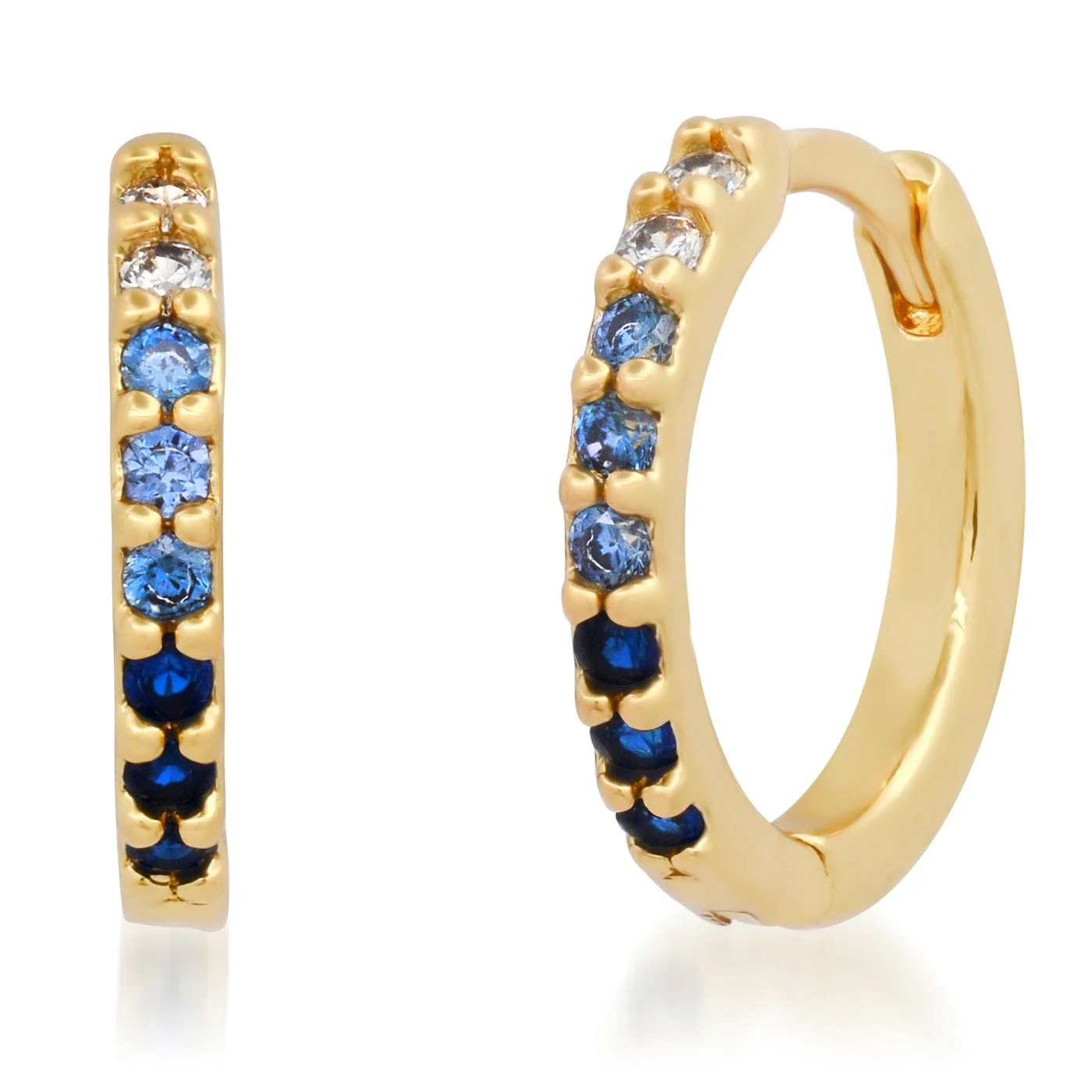 Ombre Pave CZ Huggie - Image 4