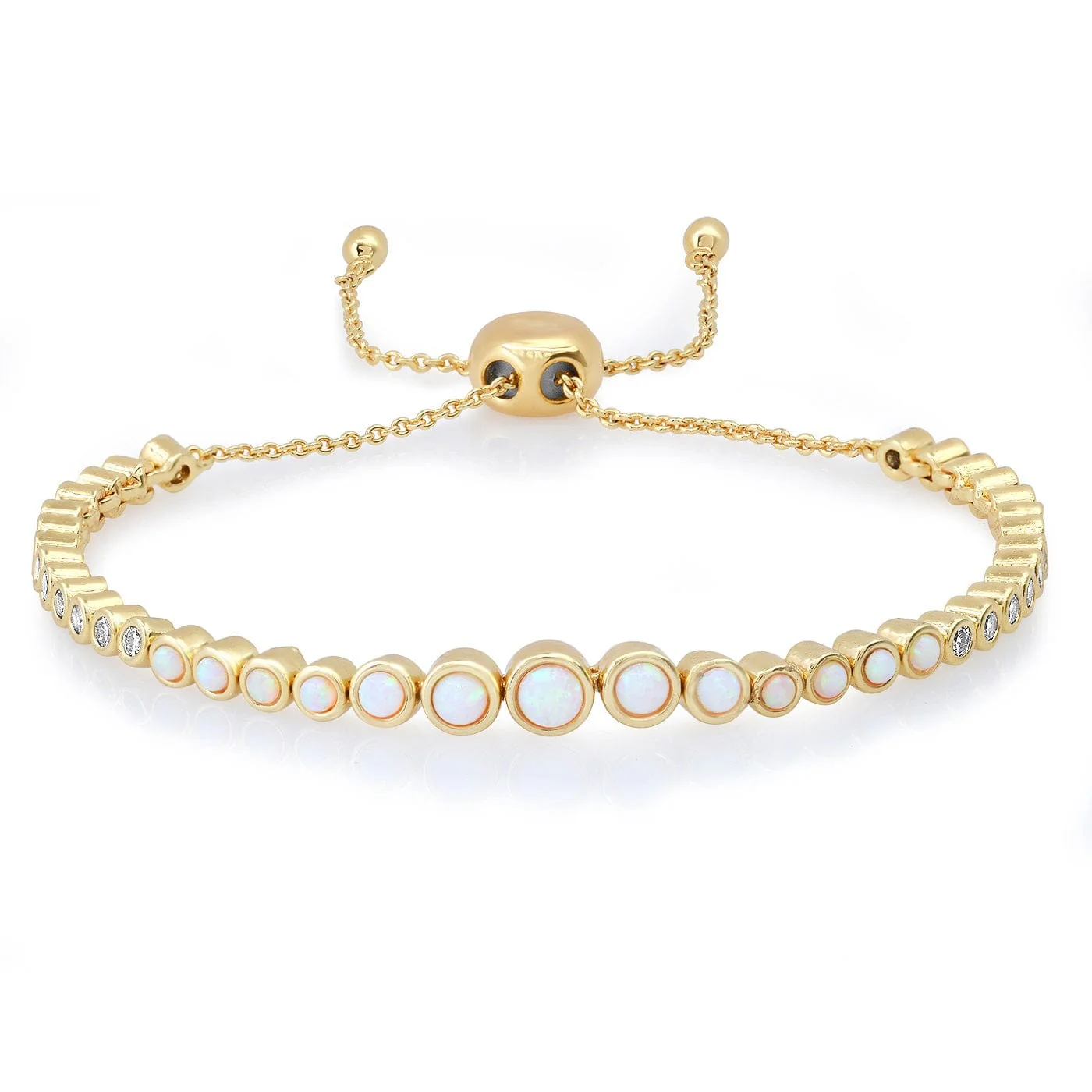 Opal Bezel Set Bolo Bracelet