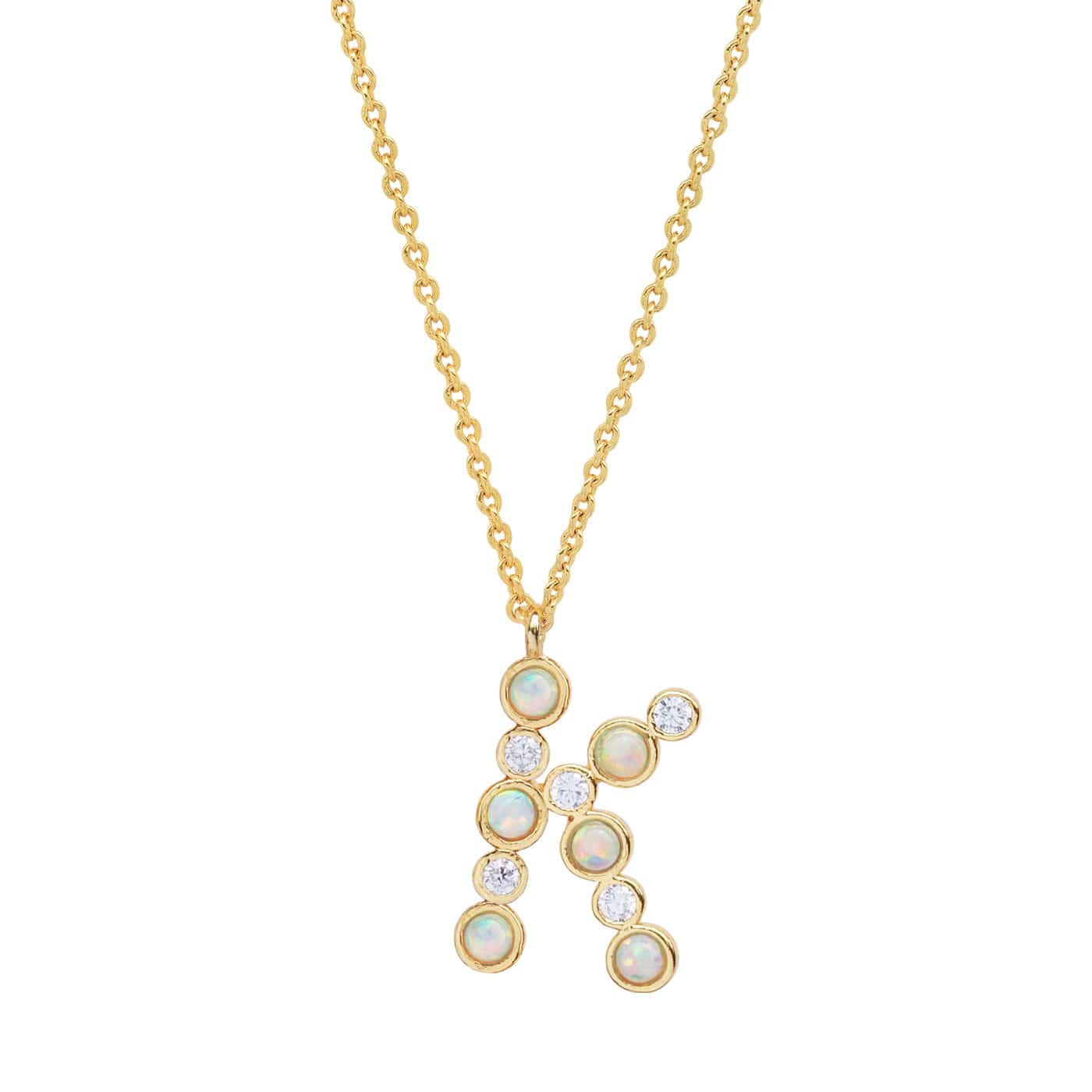 Opal Glow Monogram Necklace - Image 13