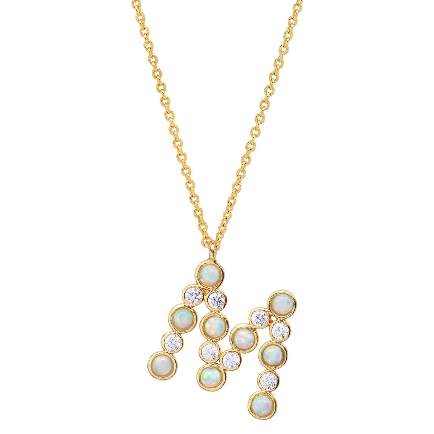 Opal Glow Monogram Necklace - Image 15