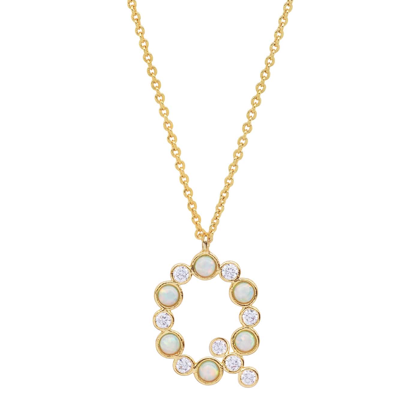 Opal Glow Monogram Necklace - Image 19