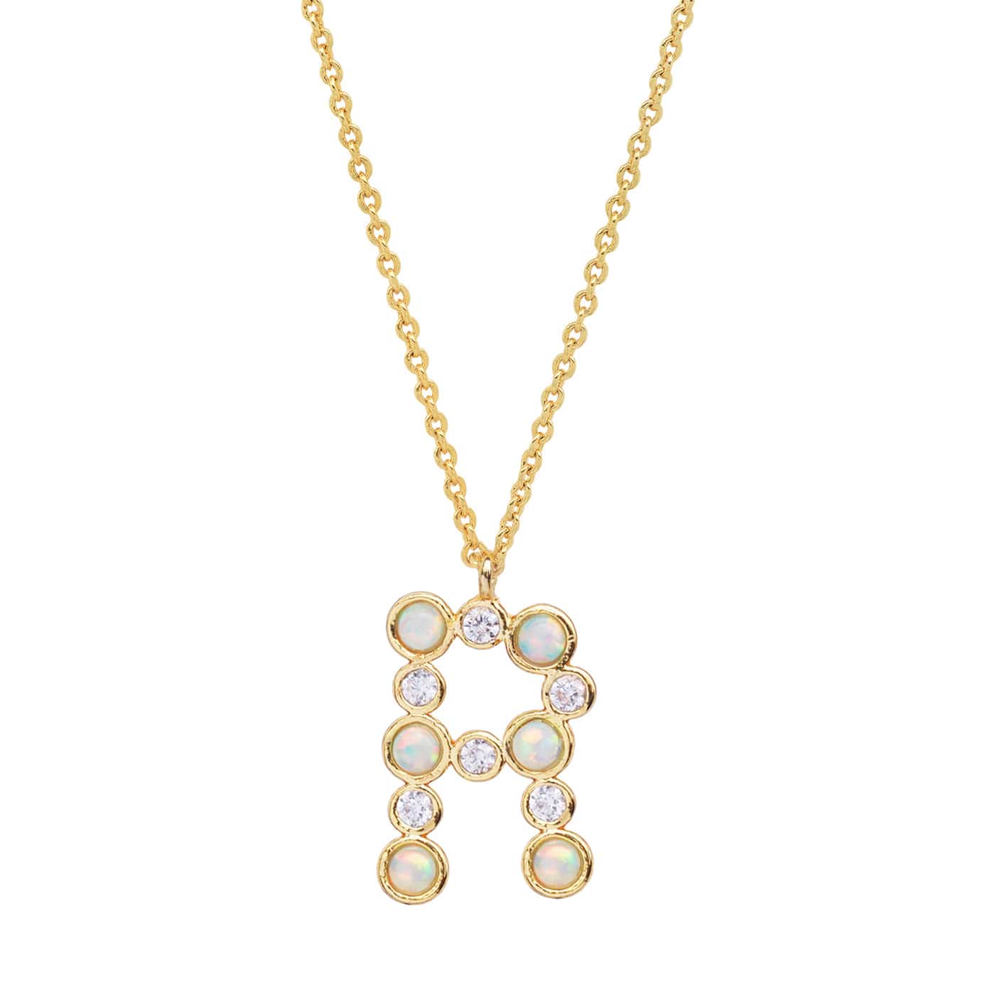 Opal Glow Monogram Necklace - Image 20