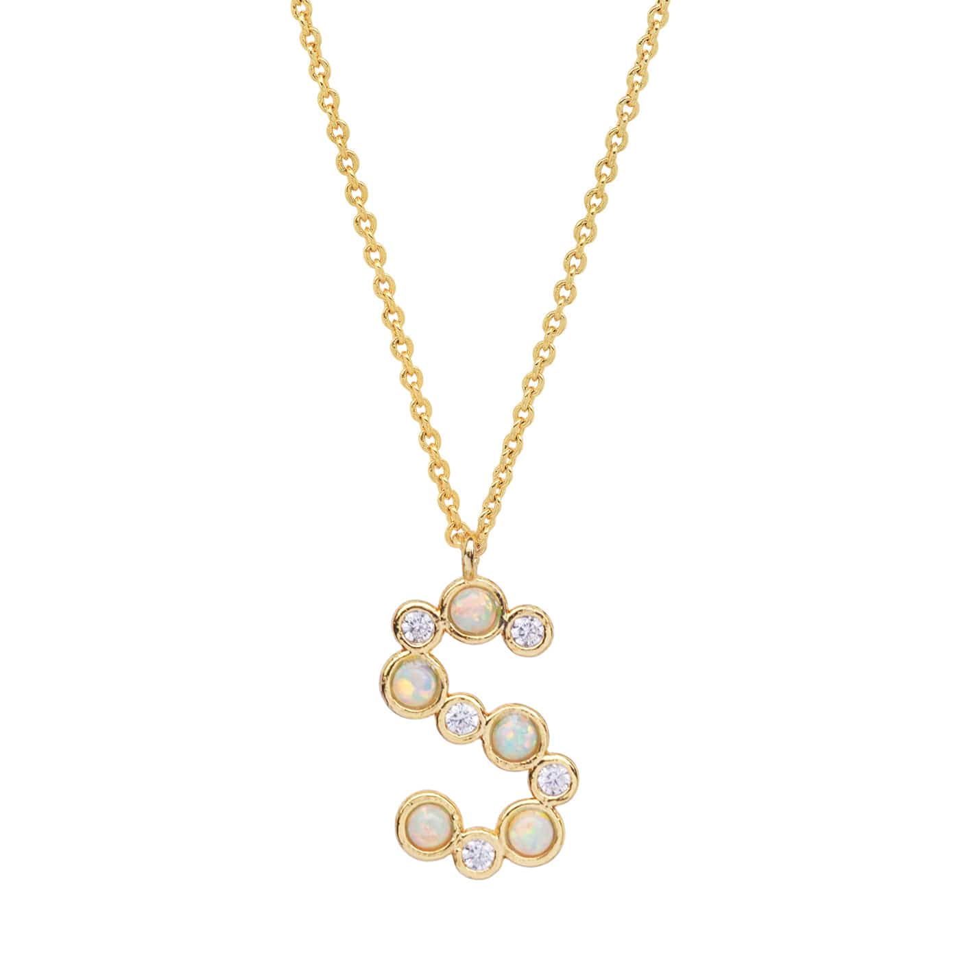 Opal Glow Monogram Necklace - Image 21