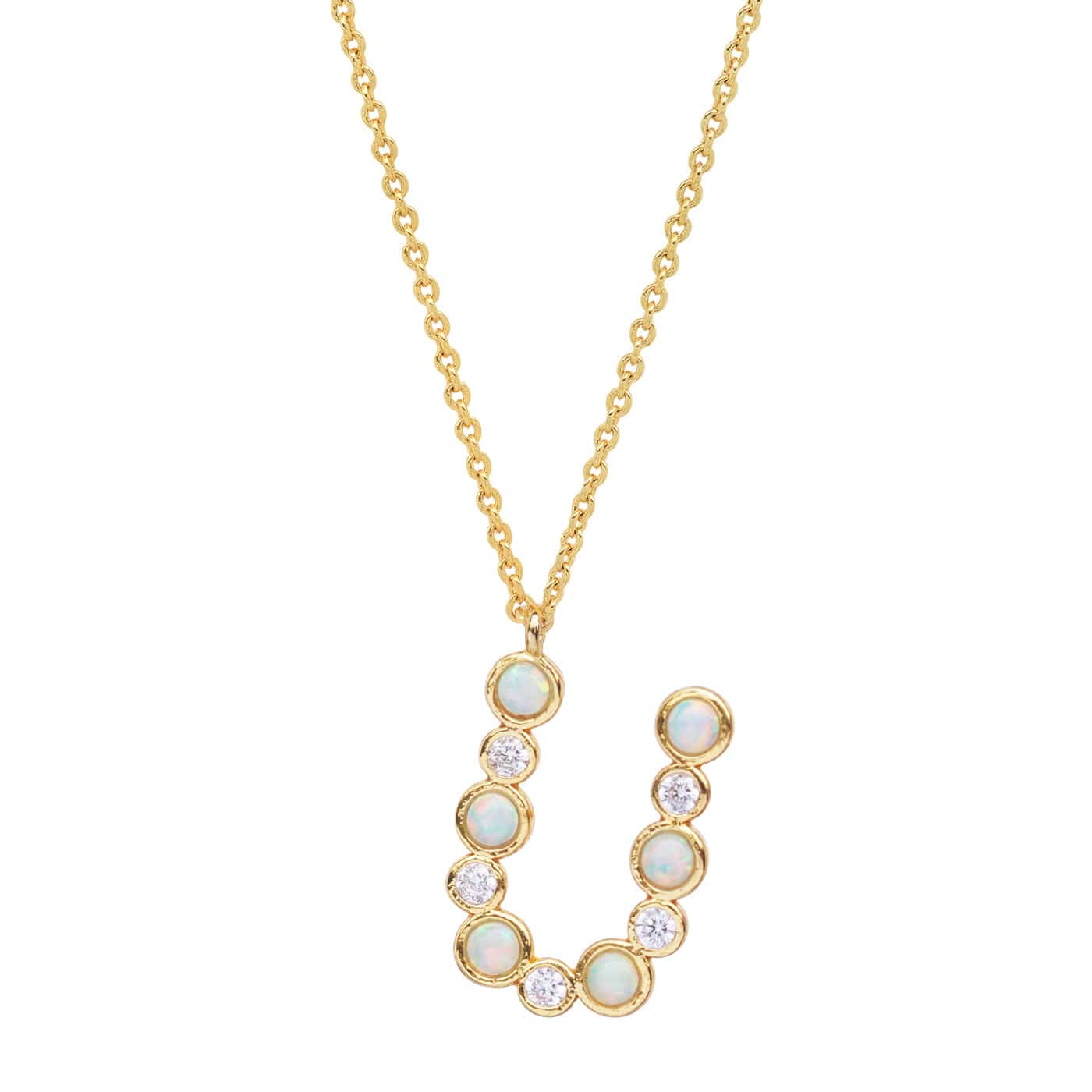 Opal Glow Monogram Necklace - Image 23