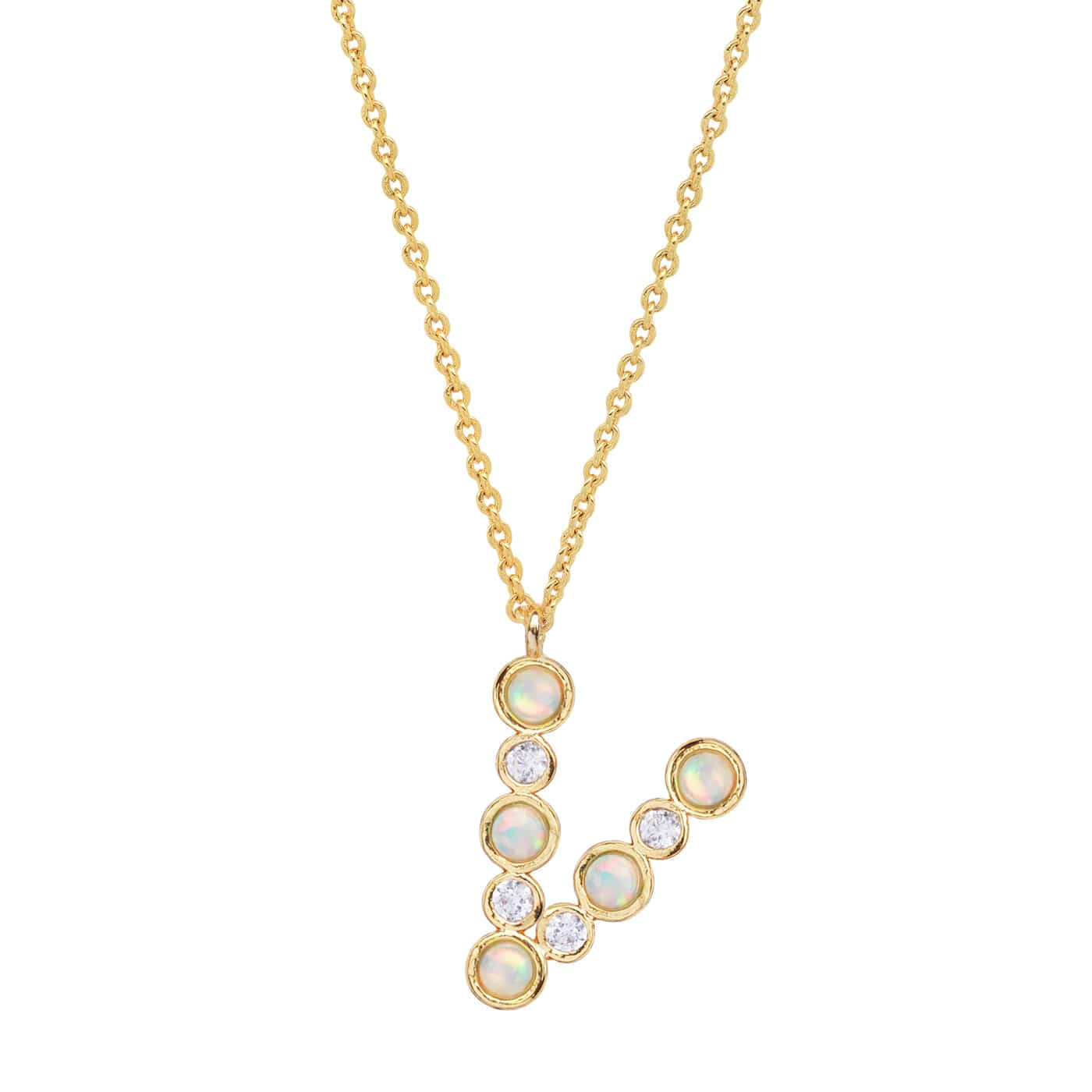 Opal Glow Monogram Necklace - Image 24
