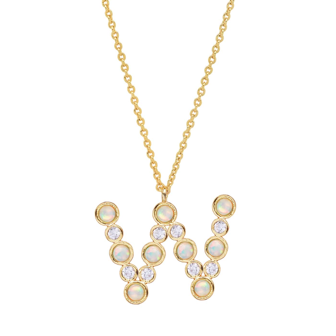 Opal Glow Monogram Necklace - Image 25