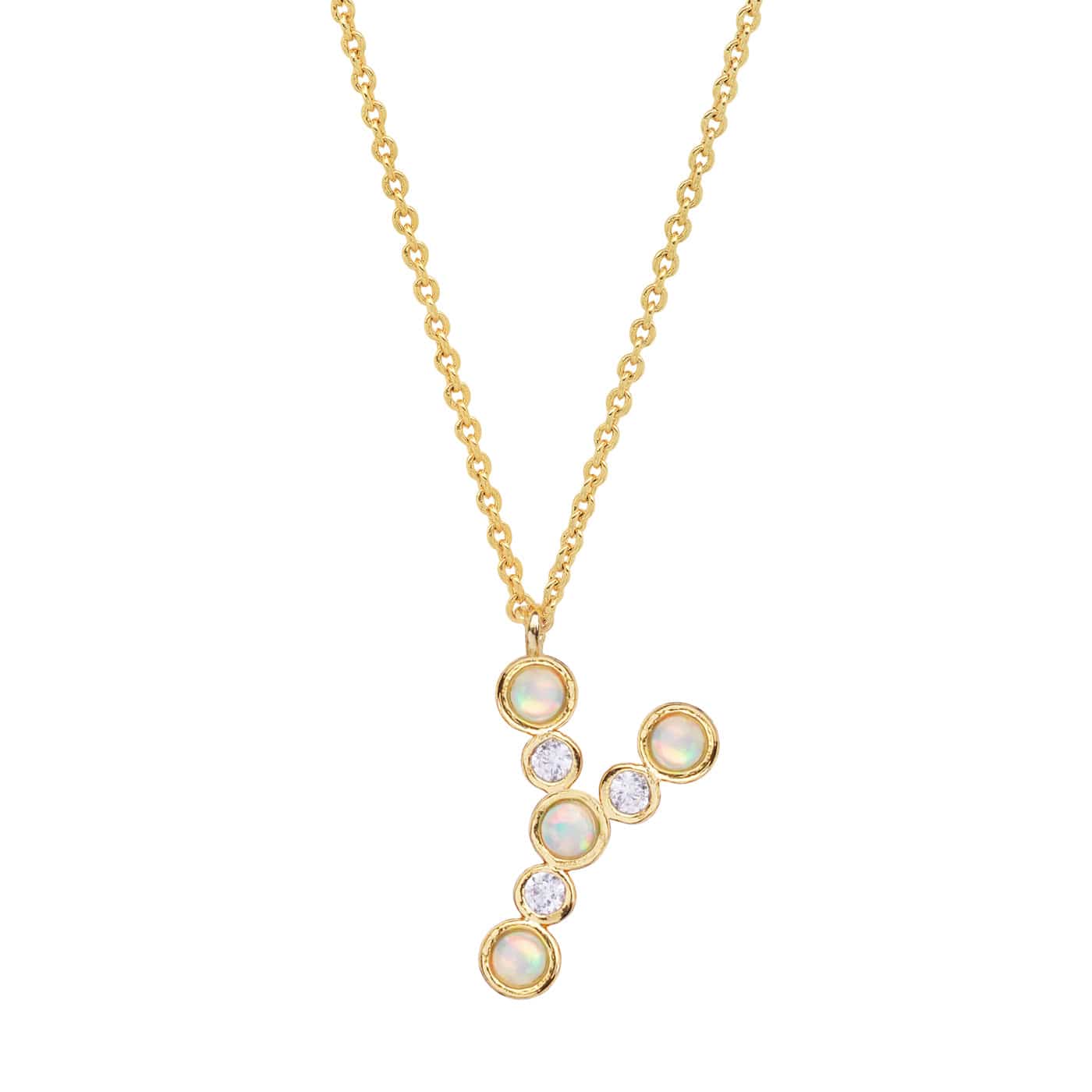 Opal Glow Monogram Necklace - Image 27