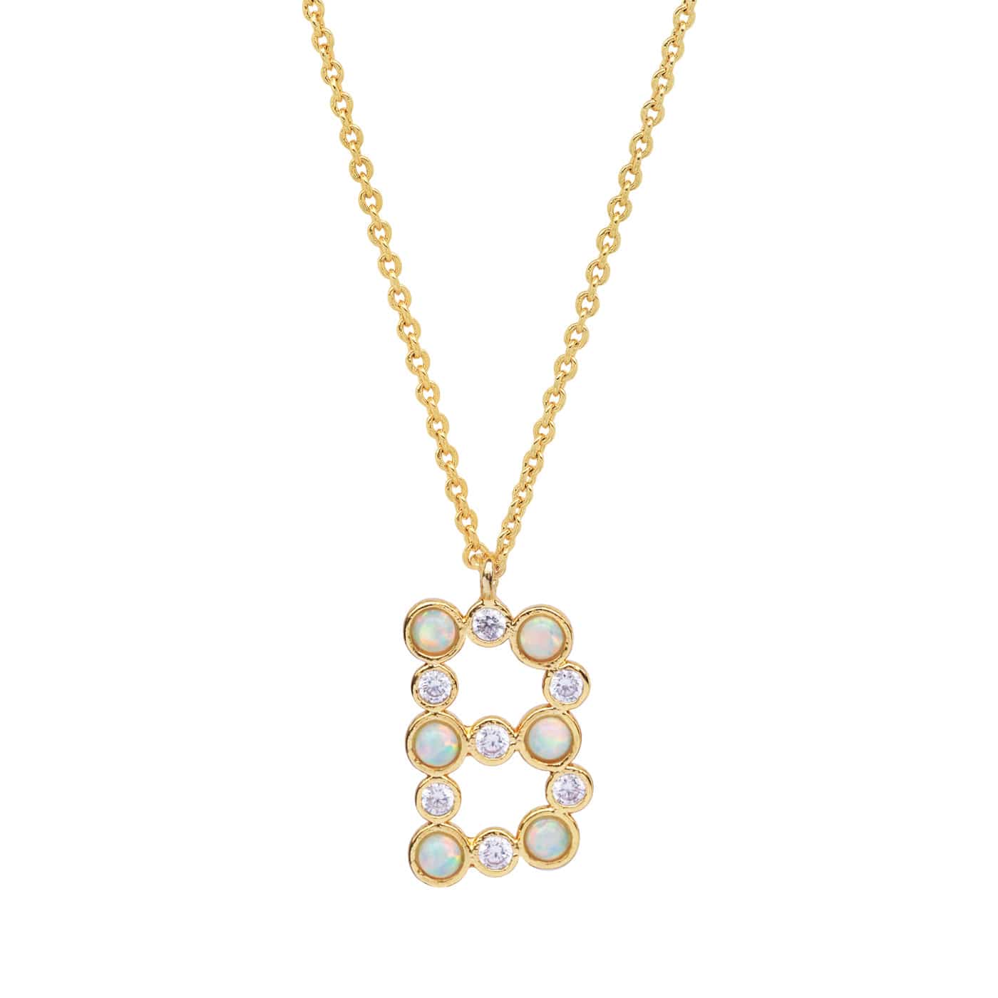 Opal Glow Monogram Necklace - Image 4