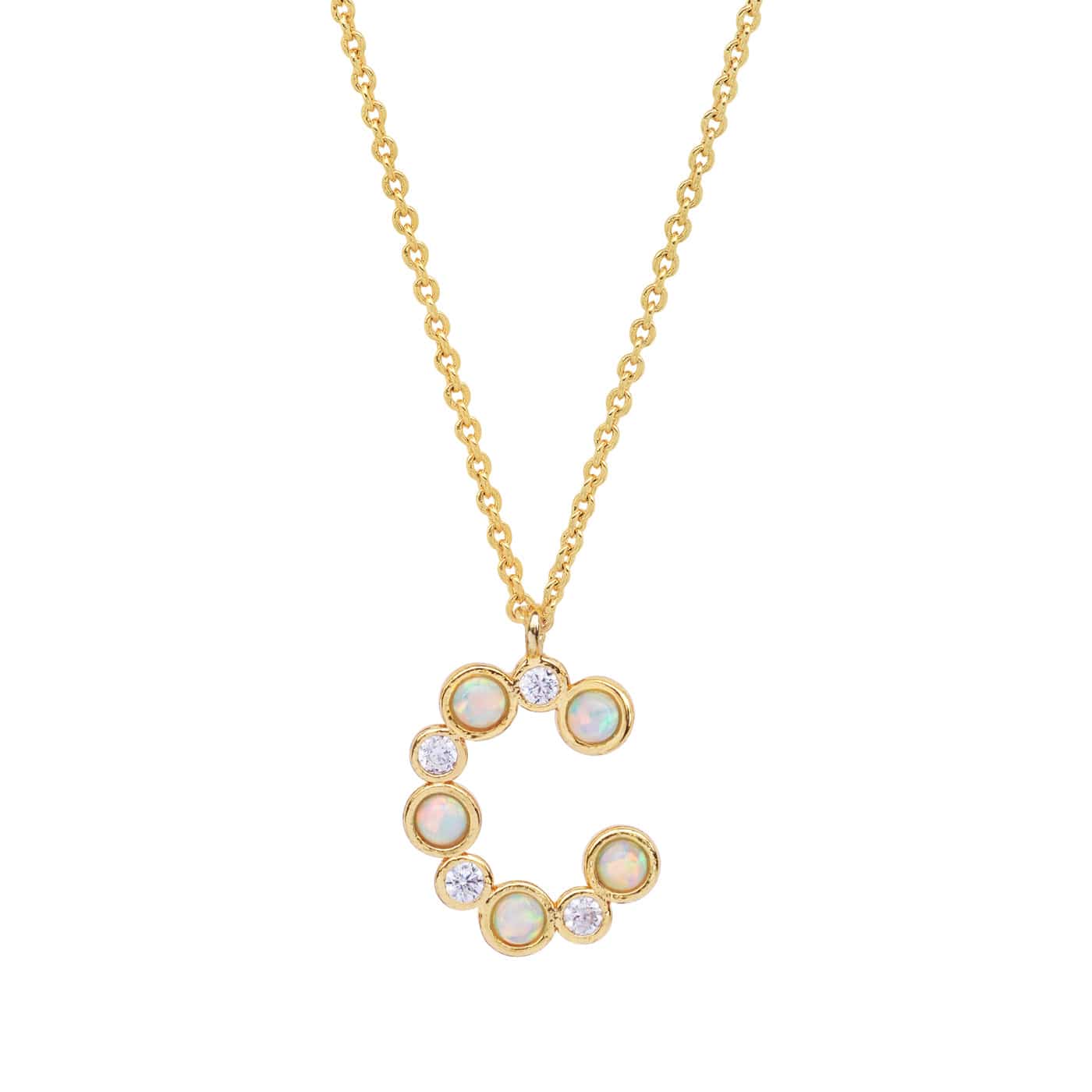 Opal Glow Monogram Necklace - Image 5
