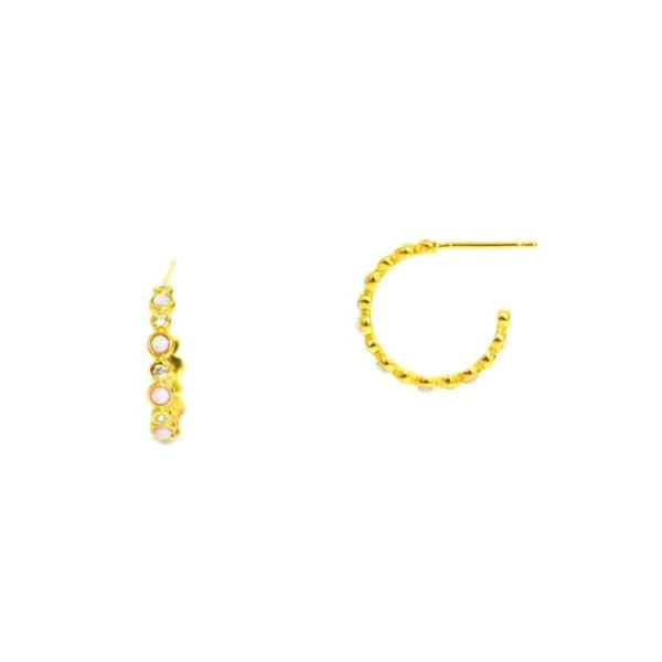Opal Gold Vermeil Hoops
