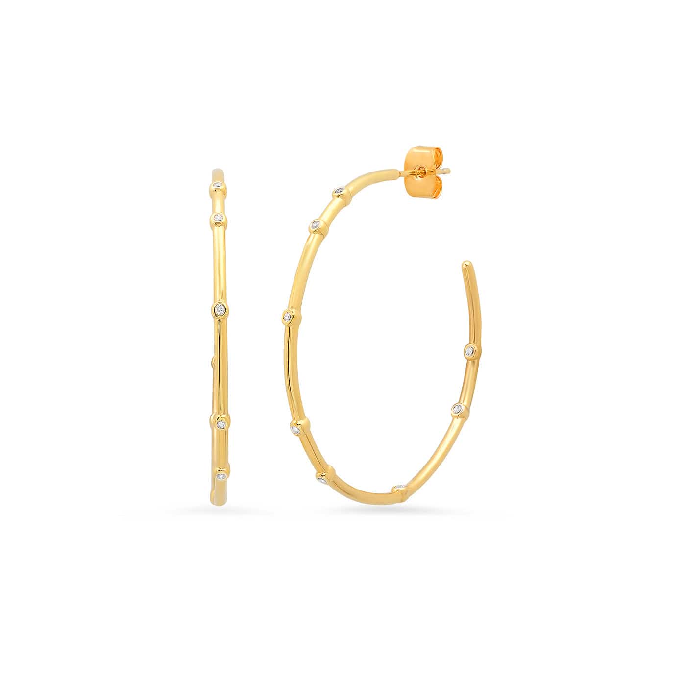 Open Hoops With CZ Accents