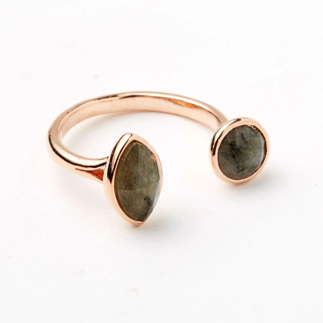 Duo Stone Open Ring - Image 3