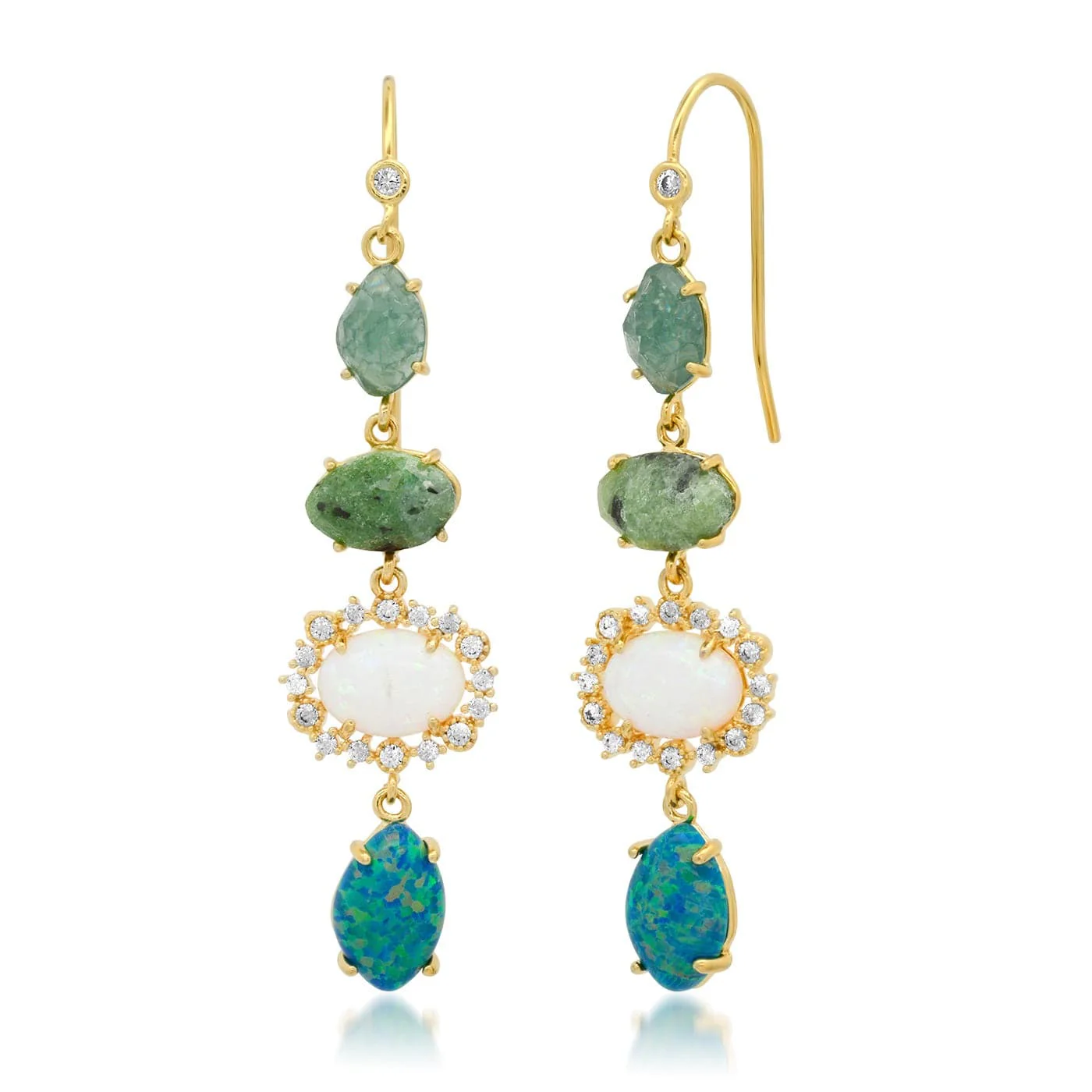 Organic Stone Drop Earrings