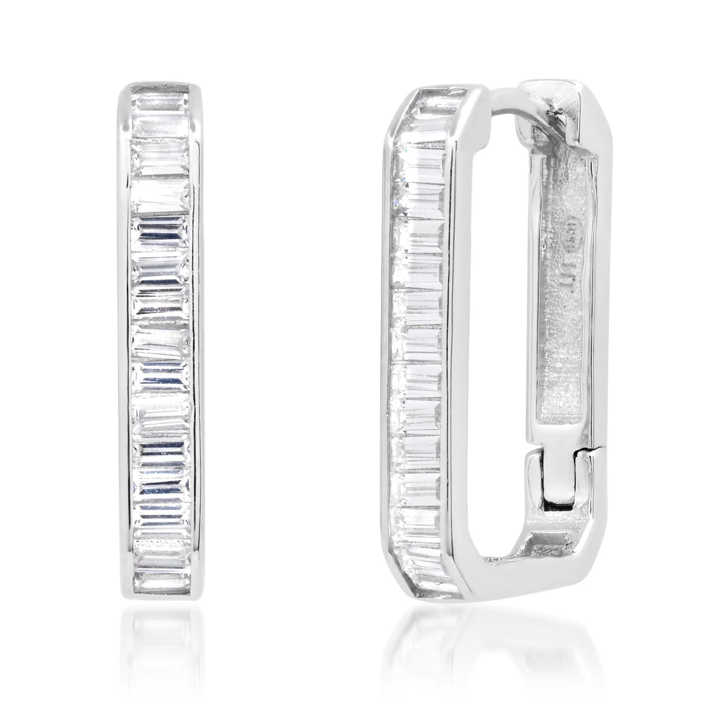 Oval Baguette Huggies - Image 3