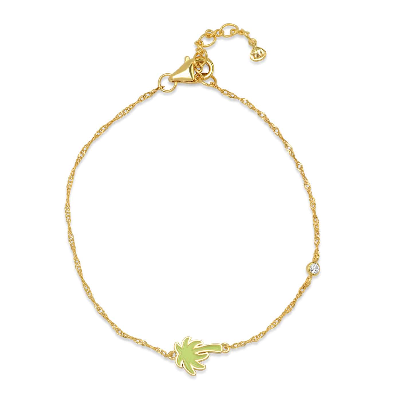 Palm Charm Chain Bracelet