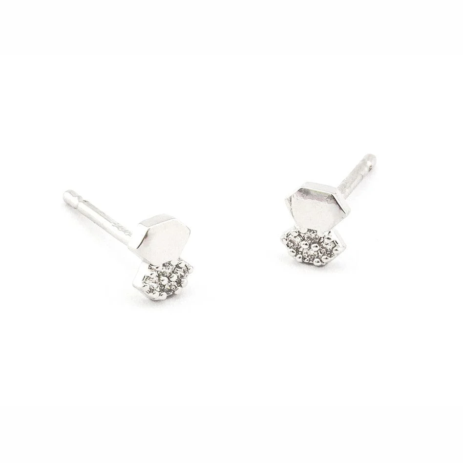 Pave CZ Bow Studs