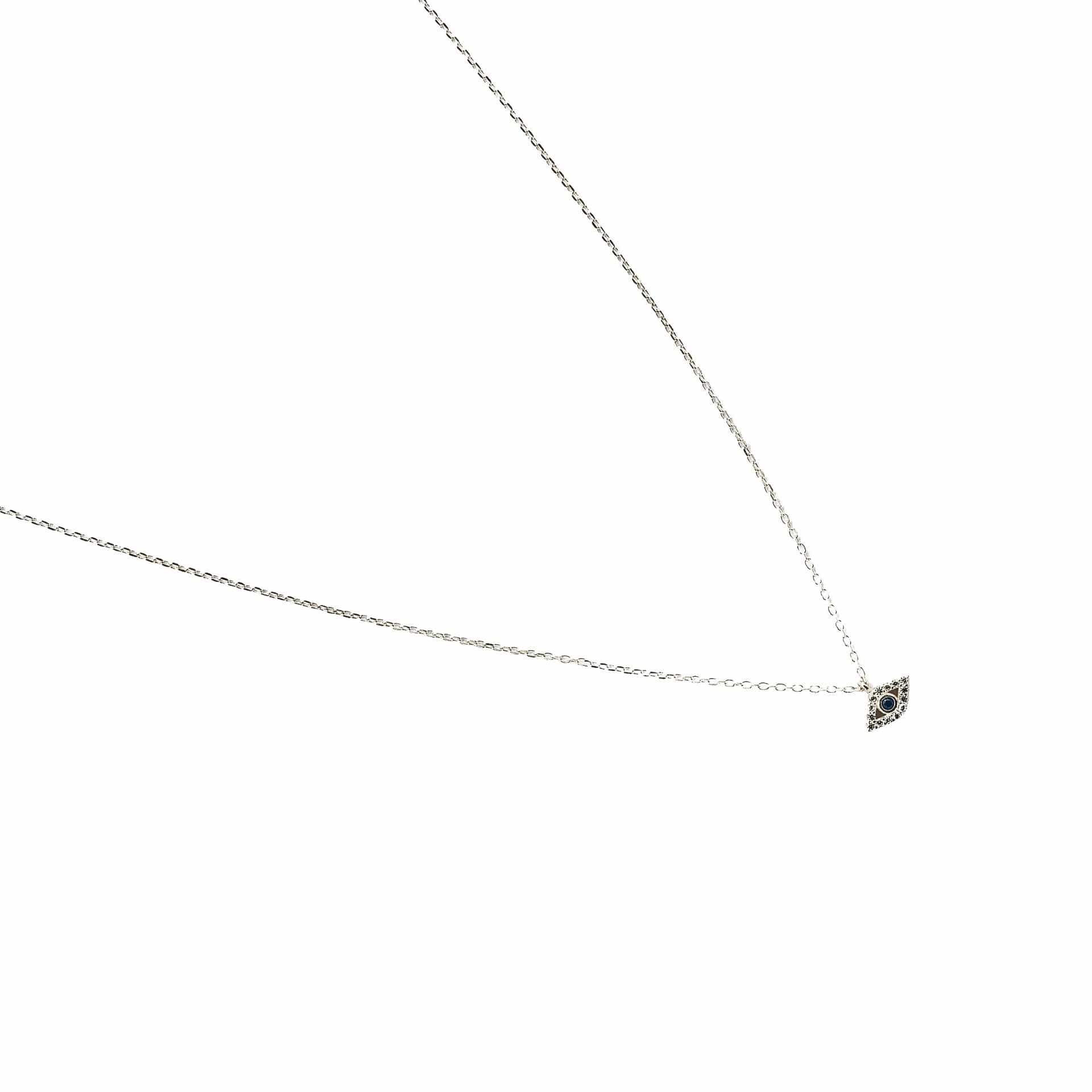 Pave Evil Eye Necklace With Montana - Image 2