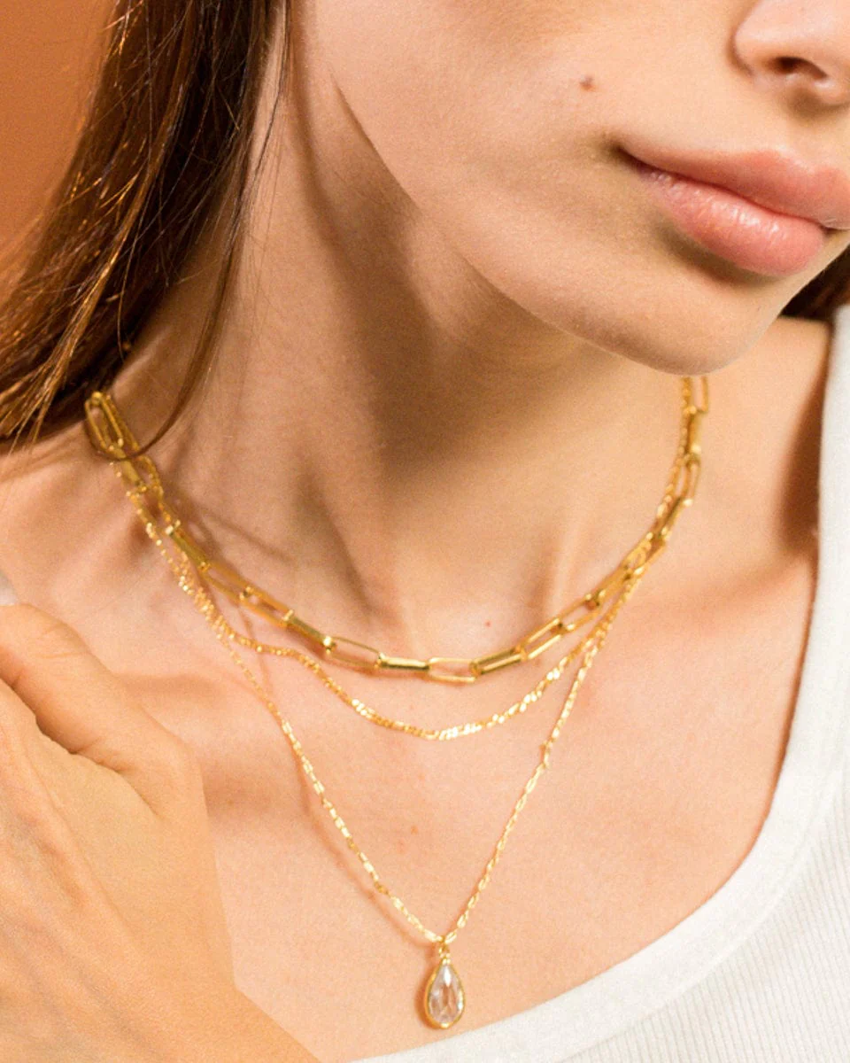 Pear Shaped CZ Necklace - Image 2