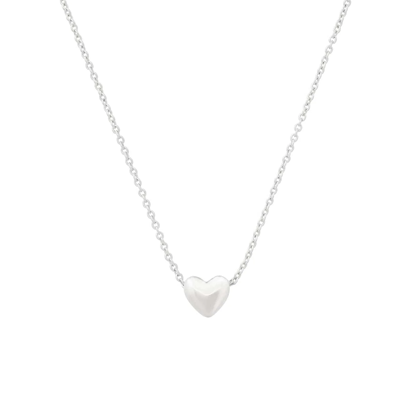 Petite Puffed Heart Necklace - Image 2