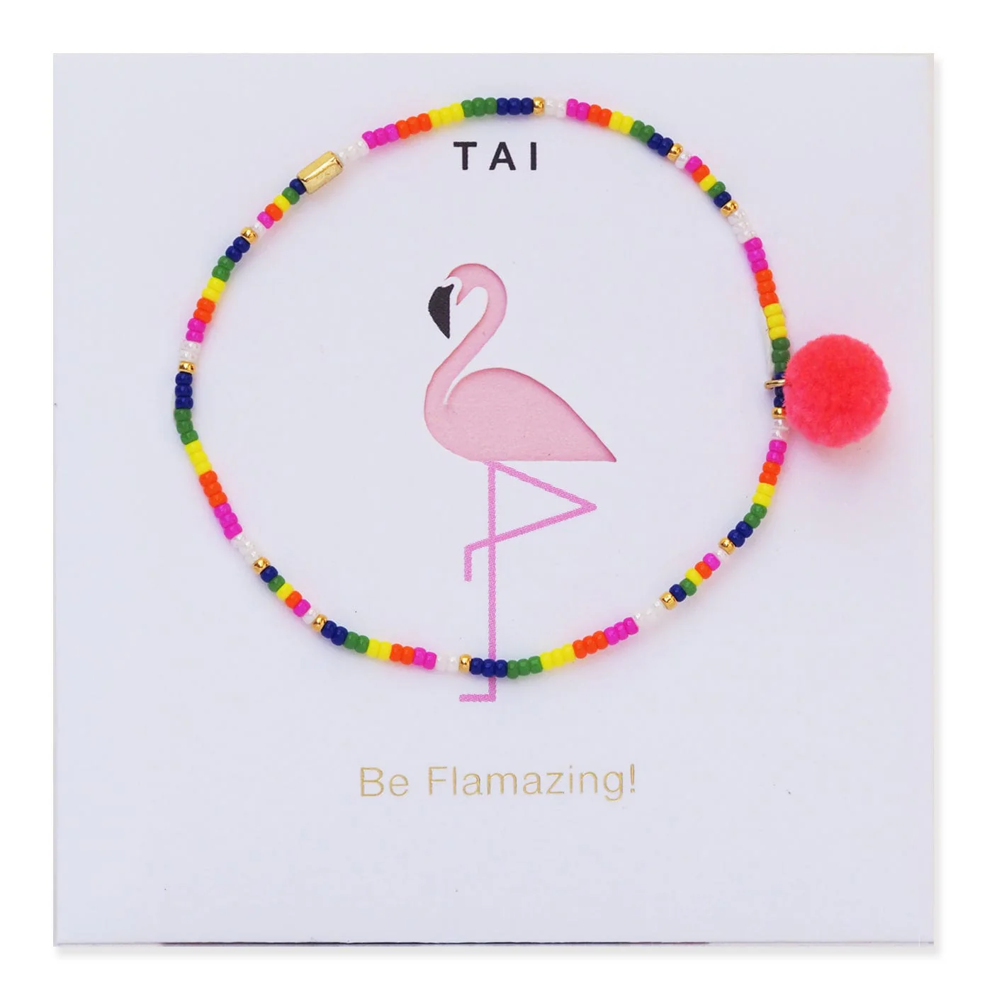 Pom Bead Elastic Bracelet - Image 3