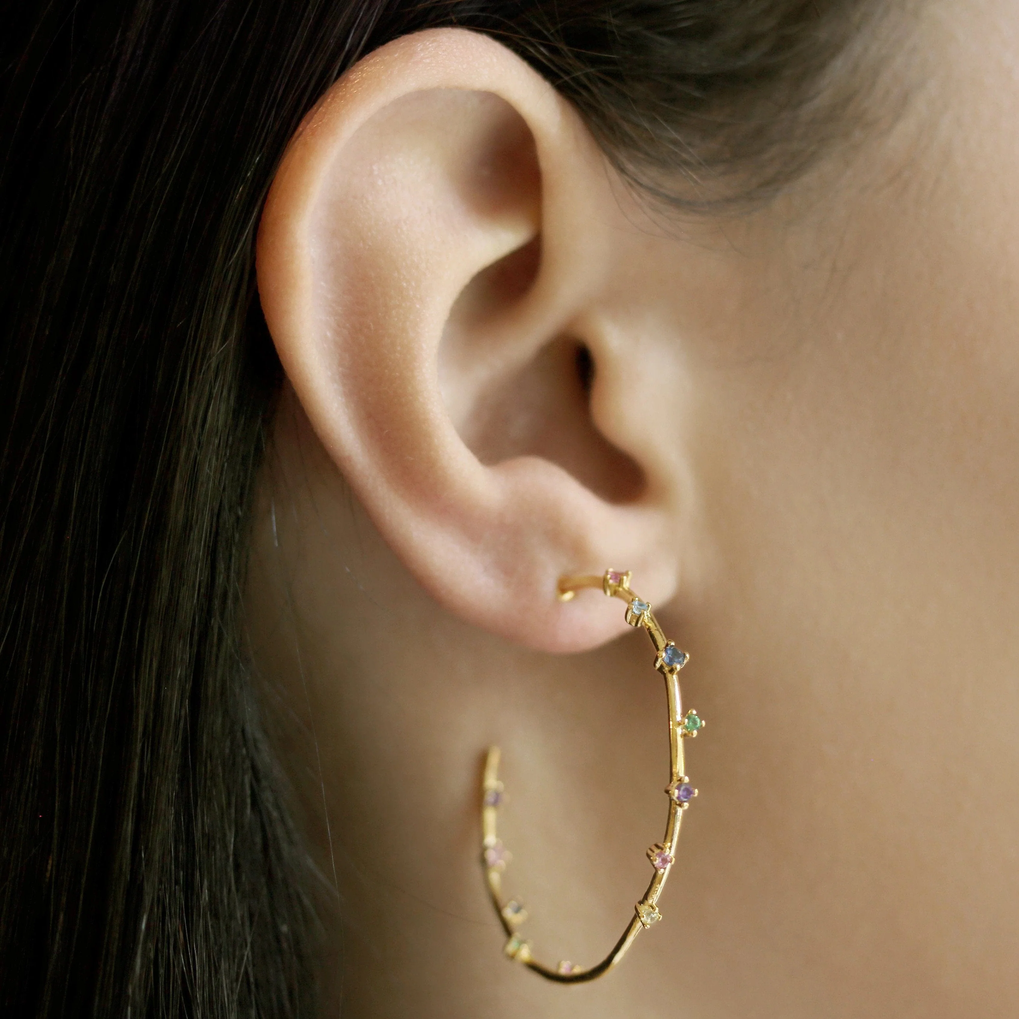 Rainbow Hoop Earrings - Image 2
