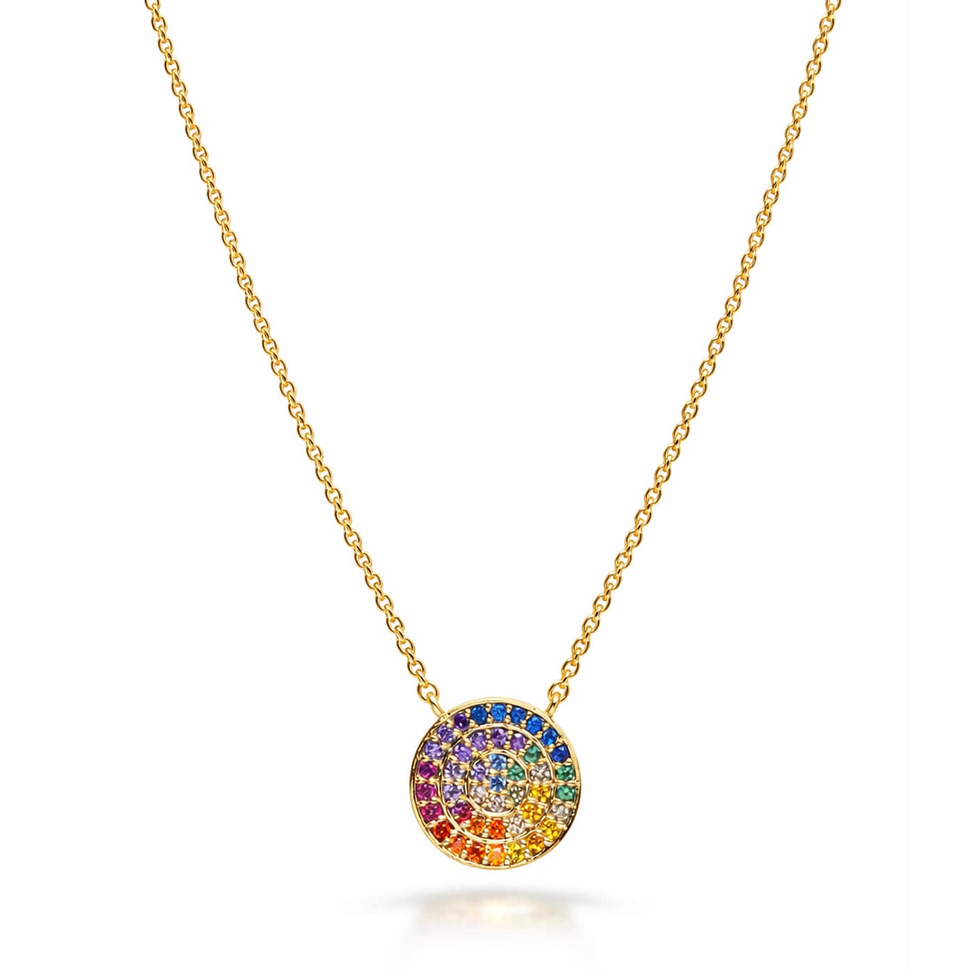 Radiant Rainbow Circle Pendant